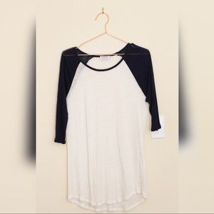 FRAME 3/4 Sleeve Le Baseball Tee: Small